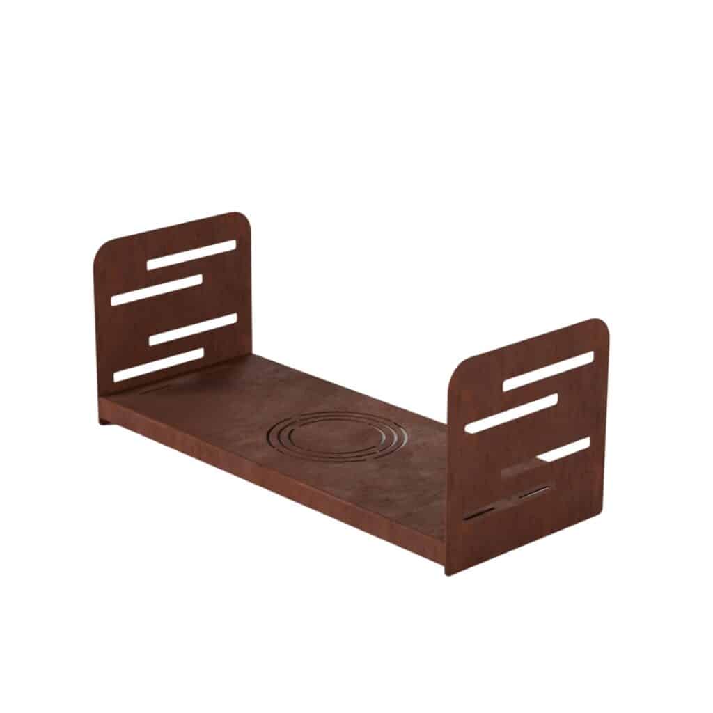 Stojak na drewno ZEN ze stali Corten – MMD Form